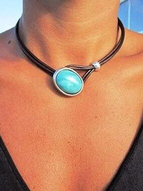 Turquoise Boho Necklace Country Concert Outfit Western Outfit Trendy Jewelry